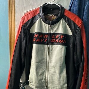 Harley-Davidson Women’s Varsity Jacket - Black, Orange, White